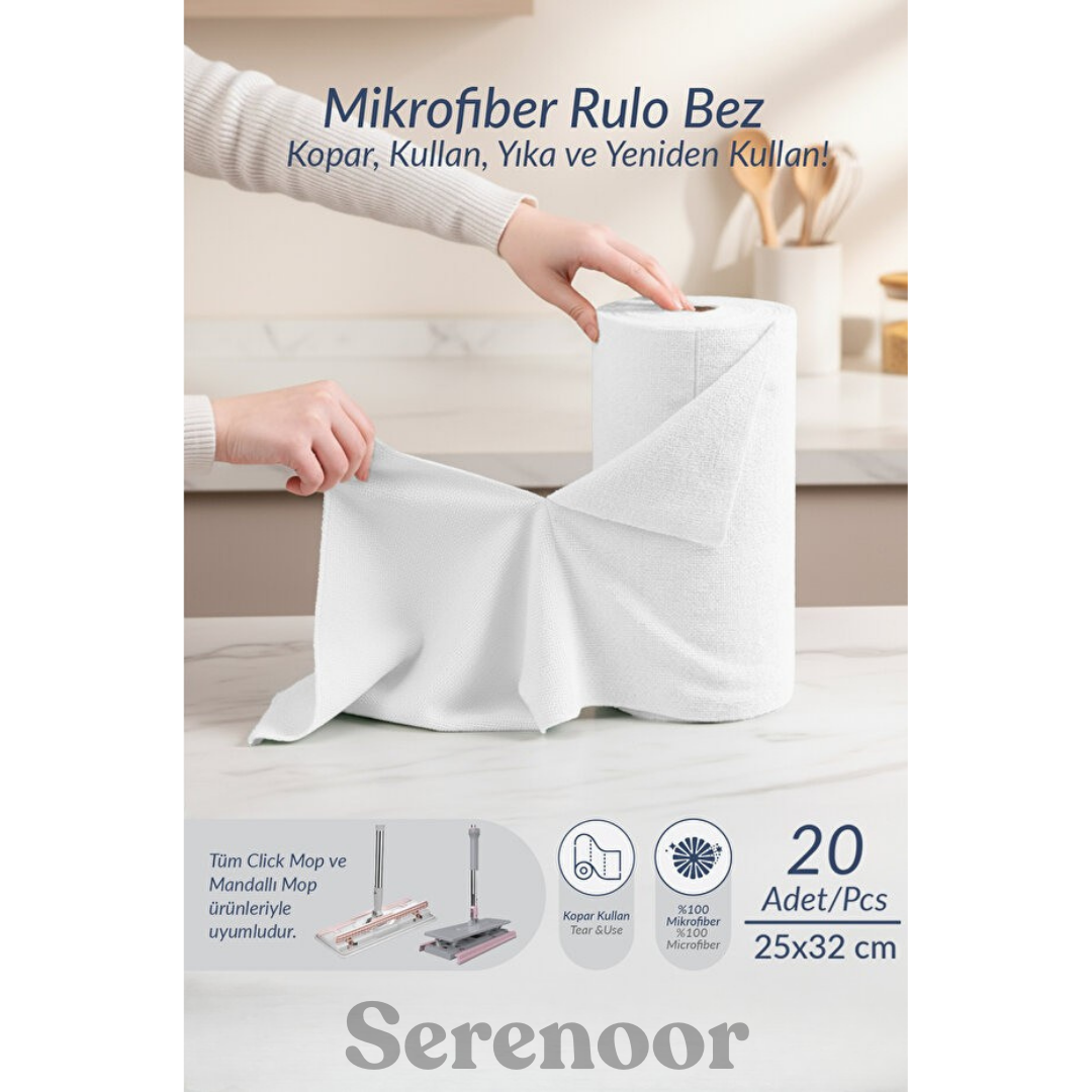 Serenoor Mikrofiber Rulo Havlu